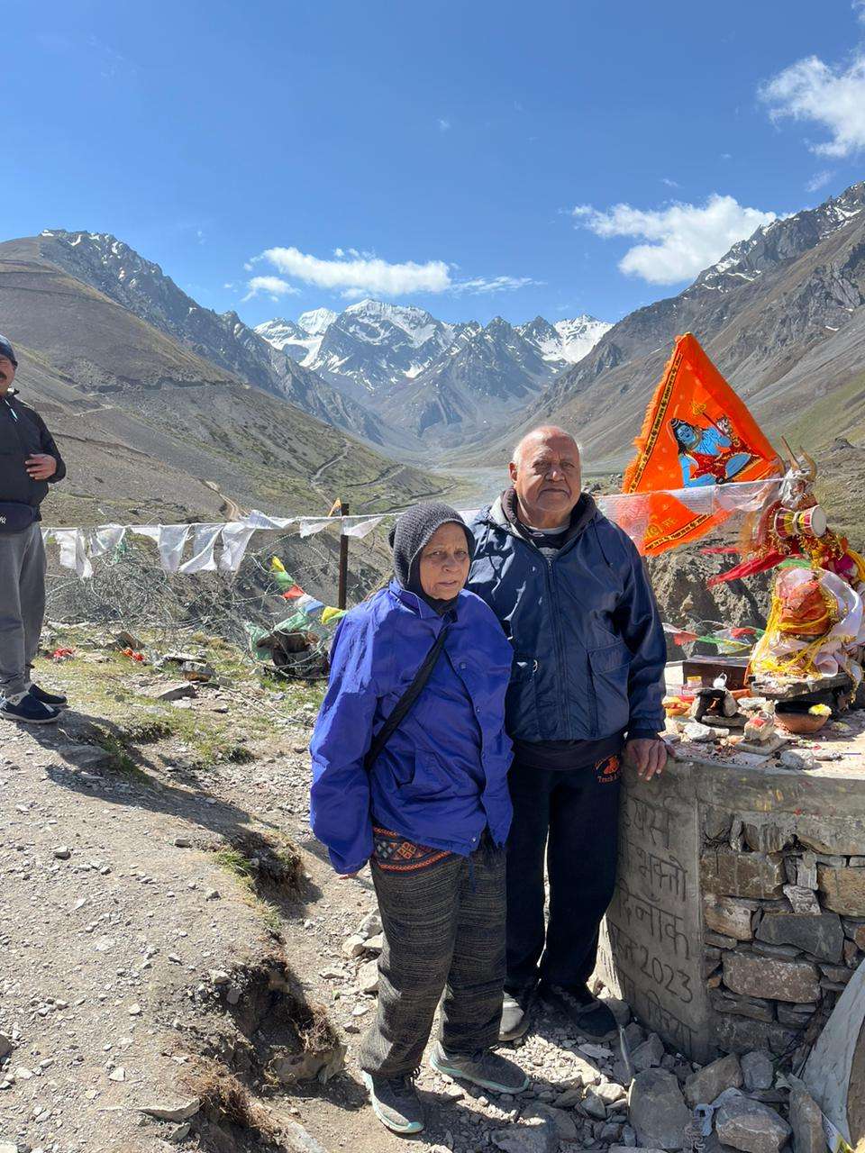 73 Years Old Couple from Gujarat at Om Parvat